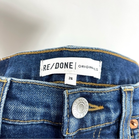 RE/DONE High Rise Ankle Crop Jeans - Picture 10 of 14
